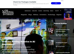 How nationalinterest.org looks like on a tablet such as an iPad.