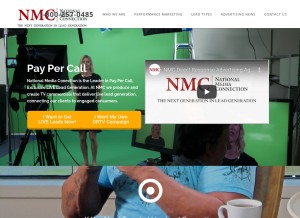 How nationalmediaconnection.com looks like on a tablet such as an iPad.