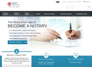 How nationalnotary.org looks like on a tablet such as an iPad.