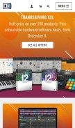 How native-instruments.com looks like on a mobile device such as an iPhone.