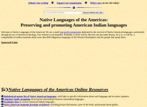 How native-languages.org looks like on a tablet such as an iPad.