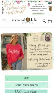 How naturallife.com looks like on a mobile device such as an iPhone.