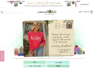 How naturallife.com looks like on a tablet such as an iPad.