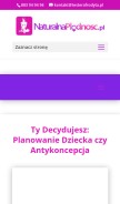 How naturalnaplodnosc.pl looks like on a mobile device such as an iPhone.