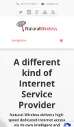 How naturalwireless.com looks like on a mobile device such as an iPhone.