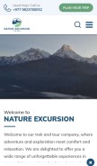 How natureexcursion.com looks like on a mobile device such as an iPhone.