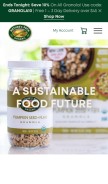 How naturespath.com looks like on a mobile device such as an iPhone.