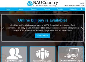 How naucountry.com looks like on a tablet such as an iPad.