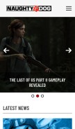 How naughtydog.com looks like on a mobile device such as an iPhone.
