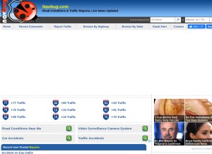 How navbug.com looks like on a tablet such as an iPad.