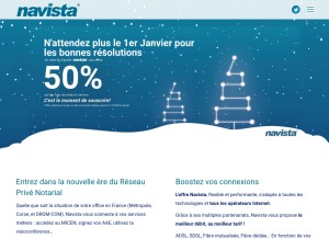 How navista.fr looks like on a tablet such as an iPad.