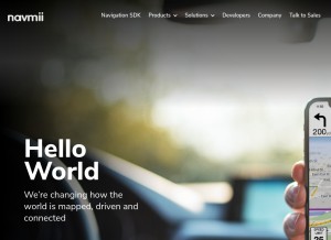 How navmii.com looks like on a tablet such as an iPad.