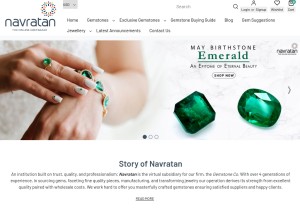 How navratan.com looks like on a tablet such as an iPad.