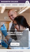 How naz.edu looks like on a mobile device such as an iPhone.