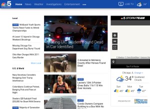 How nbcchicago.com looks like on a tablet such as an iPad.