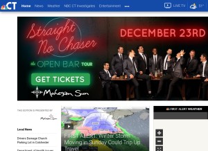 How nbcconnecticut.com looks like on a tablet such as an iPad.