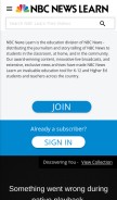 How nbclearn.com looks like on a mobile device such as an iPhone.