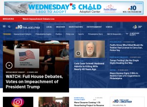 How nbcphiladelphia.com looks like on a tablet such as an iPad.