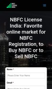 How nbfclicenseindia.com looks like on a mobile device such as an iPhone.