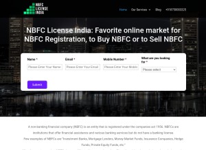 How nbfclicenseindia.com looks like on a tablet such as an iPad.