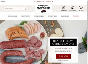 How nbsmokehouse.com looks like on a tablet such as an iPad.