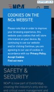 How nc4.com looks like on a mobile device such as an iPhone.