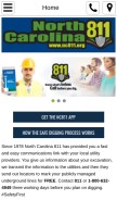 How nc811.org looks like on a mobile device such as an iPhone.