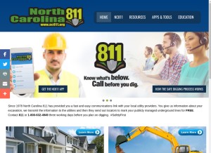 How nc811.org looks like on a tablet such as an iPad.