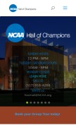 How ncaahallofchampions.org looks like on a mobile device such as an iPhone.