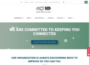 How ncacpa.org looks like on a tablet such as an iPad.