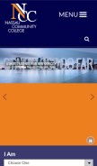 How ncc.edu looks like on a mobile device such as an iPhone.