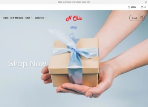 How nchicshop.com looks like on a tablet such as an iPad.