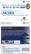 How ncjrs.gov looks like on a mobile device such as an iPhone.