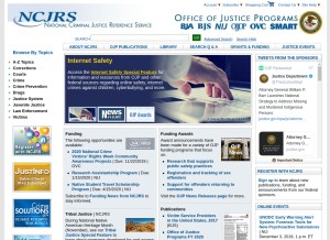 How ncjrs.gov looks like on a tablet such as an iPad.