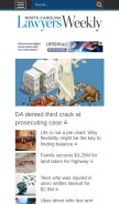 How nclawyersweekly.com looks like on a mobile device such as an iPhone.
