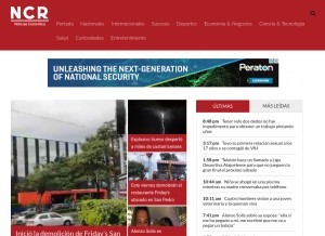 How ncrnoticias.com looks like on a tablet such as an iPad.