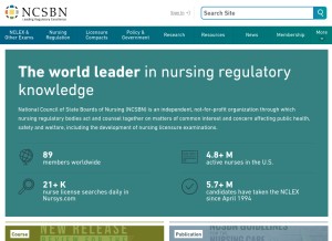 How ncsbn.org looks like on a tablet such as an iPad.