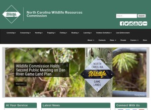 How ncwildlife.org looks like on a tablet such as an iPad.