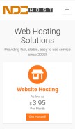 How ndchost.com looks like on a mobile device such as an iPhone.