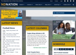 How ndnation.com looks like on a tablet such as an iPad.