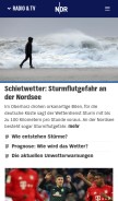 How ndr.de looks like on a mobile device such as an iPhone.