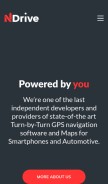 How ndrive.com looks like on a mobile device such as an iPhone.