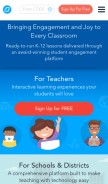 How nearpod.com looks like on a mobile device such as an iPhone.