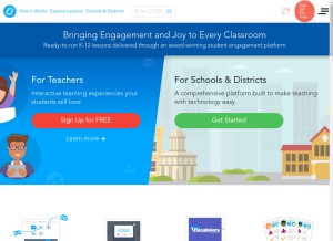 How nearpod.com looks like on a tablet such as an iPad.