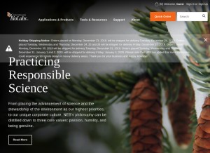How neb.com looks like on a tablet such as an iPad.
