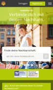 How nebenan.de looks like on a mobile device such as an iPhone.