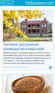 How neboleem.net looks like on a mobile device such as an iPhone.