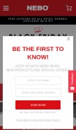 How nebotools.com looks like on a mobile device such as an iPhone.