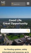 How nebraska.gov looks like on a mobile device such as an iPhone.