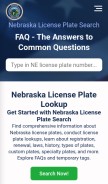 How nebraskalicenseplate.com looks like on a mobile device such as an iPhone.